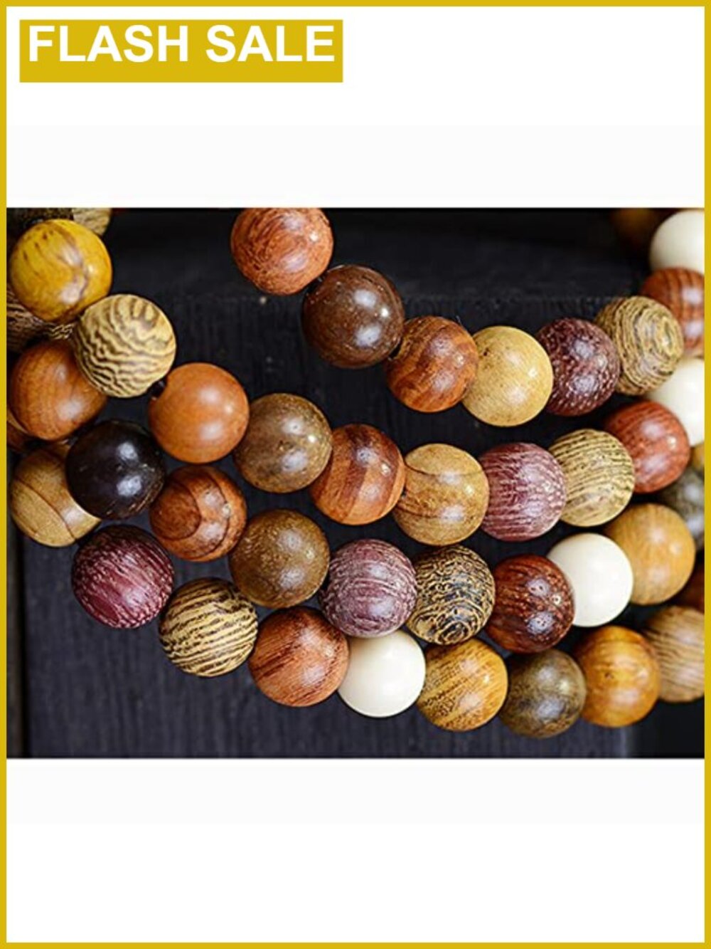 CarpenterC Round Polished Wood Beads 8mm 200 Beads Mixed Wood DIY Jewelry Crafts